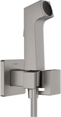 Гигиенический душ Hansgrohe Bidette 1 Jet E EcoSmart, шлифованный черный хром 29231340