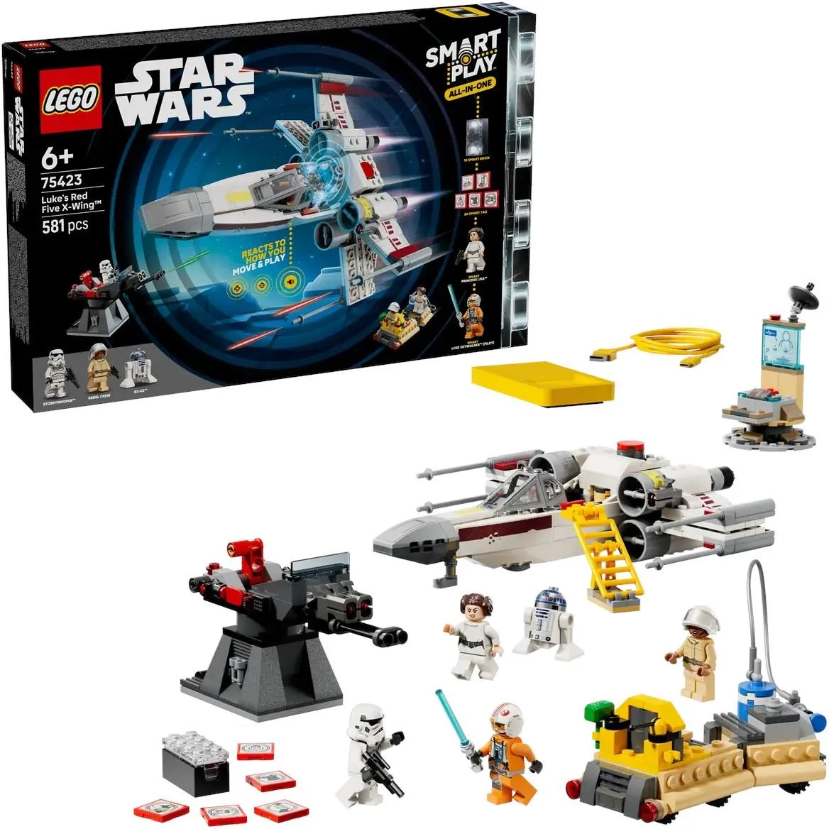 Конструктор LEGO Star Wars 75423 SMART Play: X-Wing Красная Пятёрка Люка