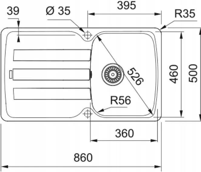 Кухонная раковина Franke Antea AZG 611-86 114.0693.551, матовый черный / черный слив