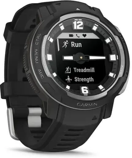 Прочные GPS-часы Garmin Instinct Crossover Solar, Чёрно-серебристый