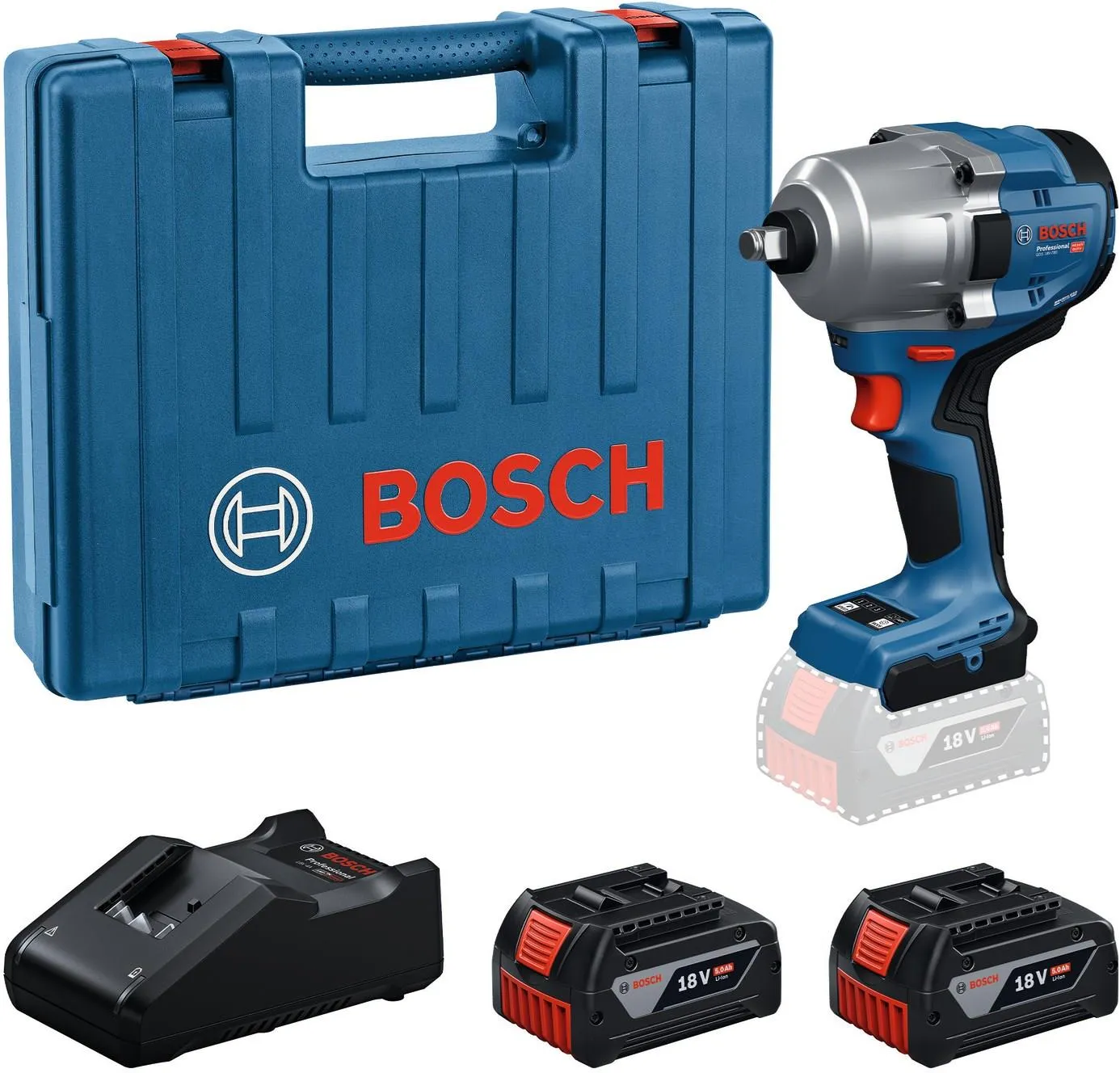 Аккумуляторный гайковёрт Bosch GDS 18V-780 Professional 06019P4021