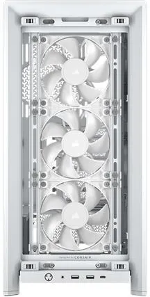 Компьютерный корпус Corsair FRAME 4000D RS (3 white fans) Miditower - Белый