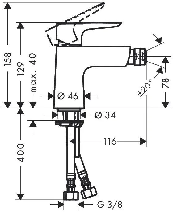 Смеситель Hansgrohe Talis E, хром 71721000
