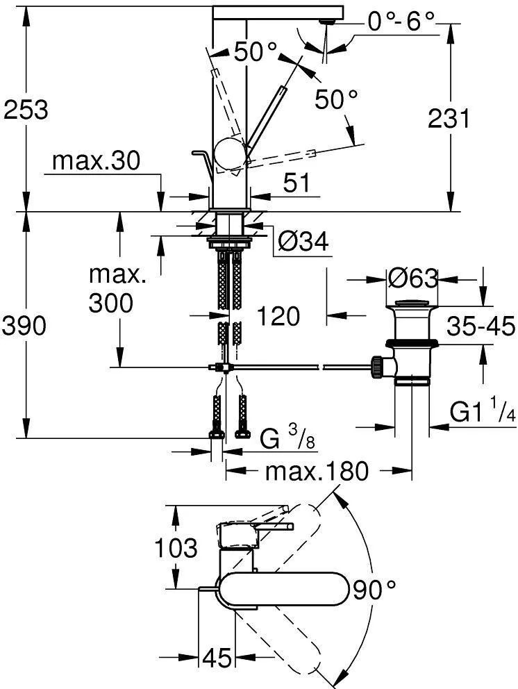 Смеситель Grohe Plus Нержавеющая сталь 23851Dc3