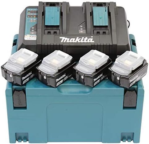 Набор Makita 197626-8 с АКБ 4xBL1850B 5,0 Ah, ЗУ DC18RD и двойной зарядкой в кейсе Systainer