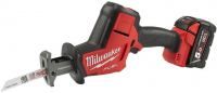 Аккумуляторная сабельная пила Milwaukee M18 FHZ-502X 18 В, 2×5,0 А·ч АКБ, ЗУ, кейс
