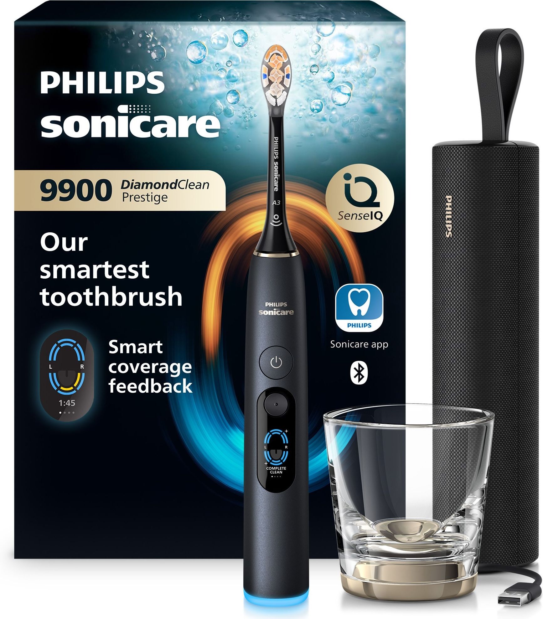 Электрическая зубная щетка Philips Sonicare DiamondClean Series 9900 Prestige HX9813/92
