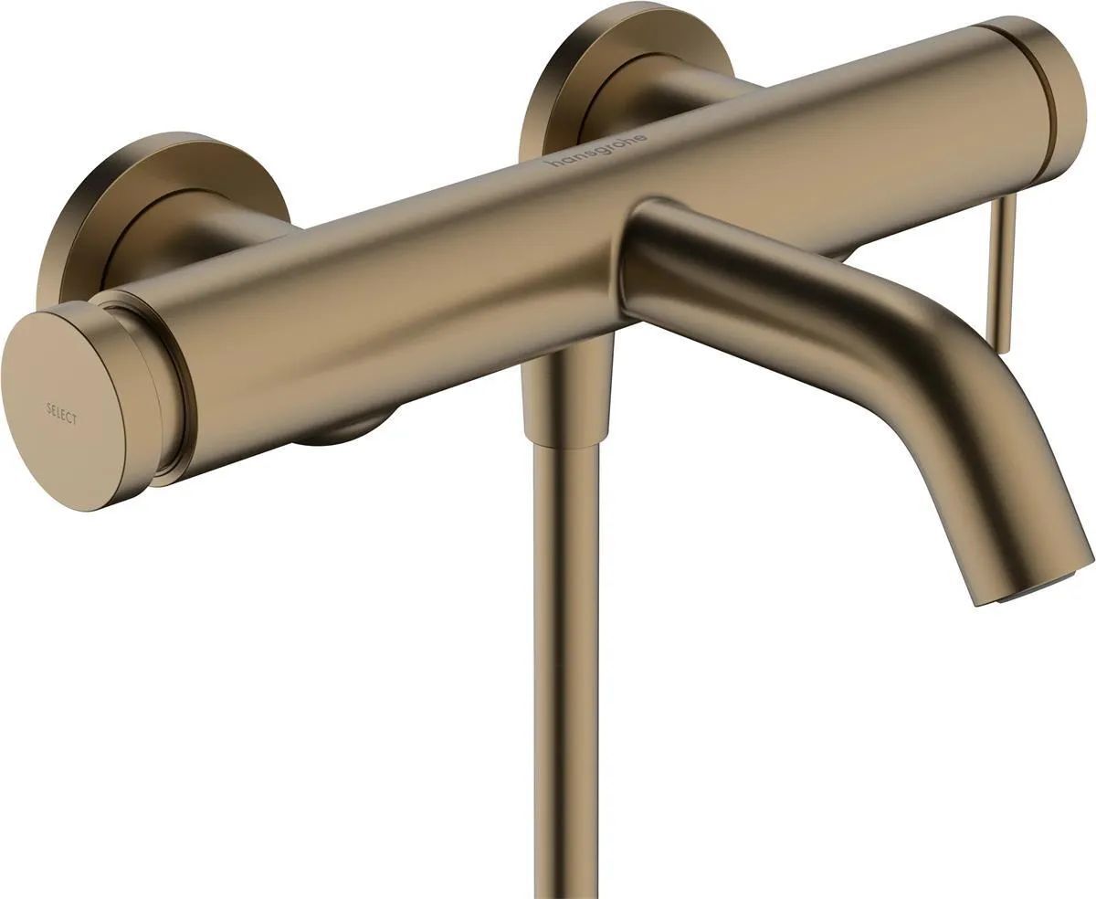 Настенный смеситель для ванной Hansgrohe Tecturis S 73422140 бронза матовая