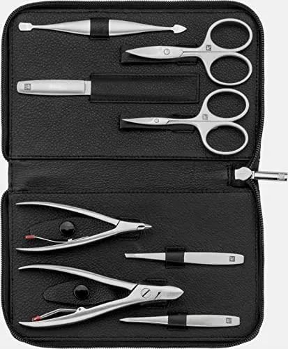 Маникюрный набор из 8 предметов с чехлом из кожи Zwilling Classic Inox 970870043 черный