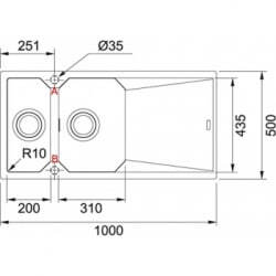 Кухонная раковина Franke FXG 661 114.0528.785, мокка