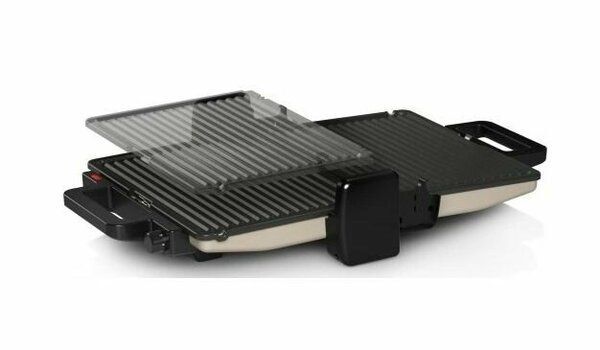 Электрический гриль Bosch TCG3302 2000 Вт, черный/бежевый