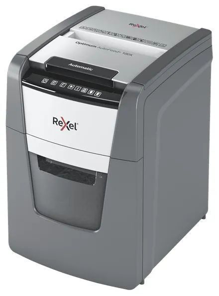 Шредер Rexel Optimum AutoFeed 100X с автоподачей (секр.P-4)/фрагменты/100лист./34лтр./скрепки