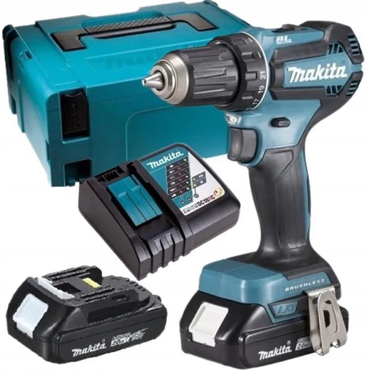 Ударная дрель Makita DHP485RAJ 18V с АКБ 2x2,0 Ah и ЗУ