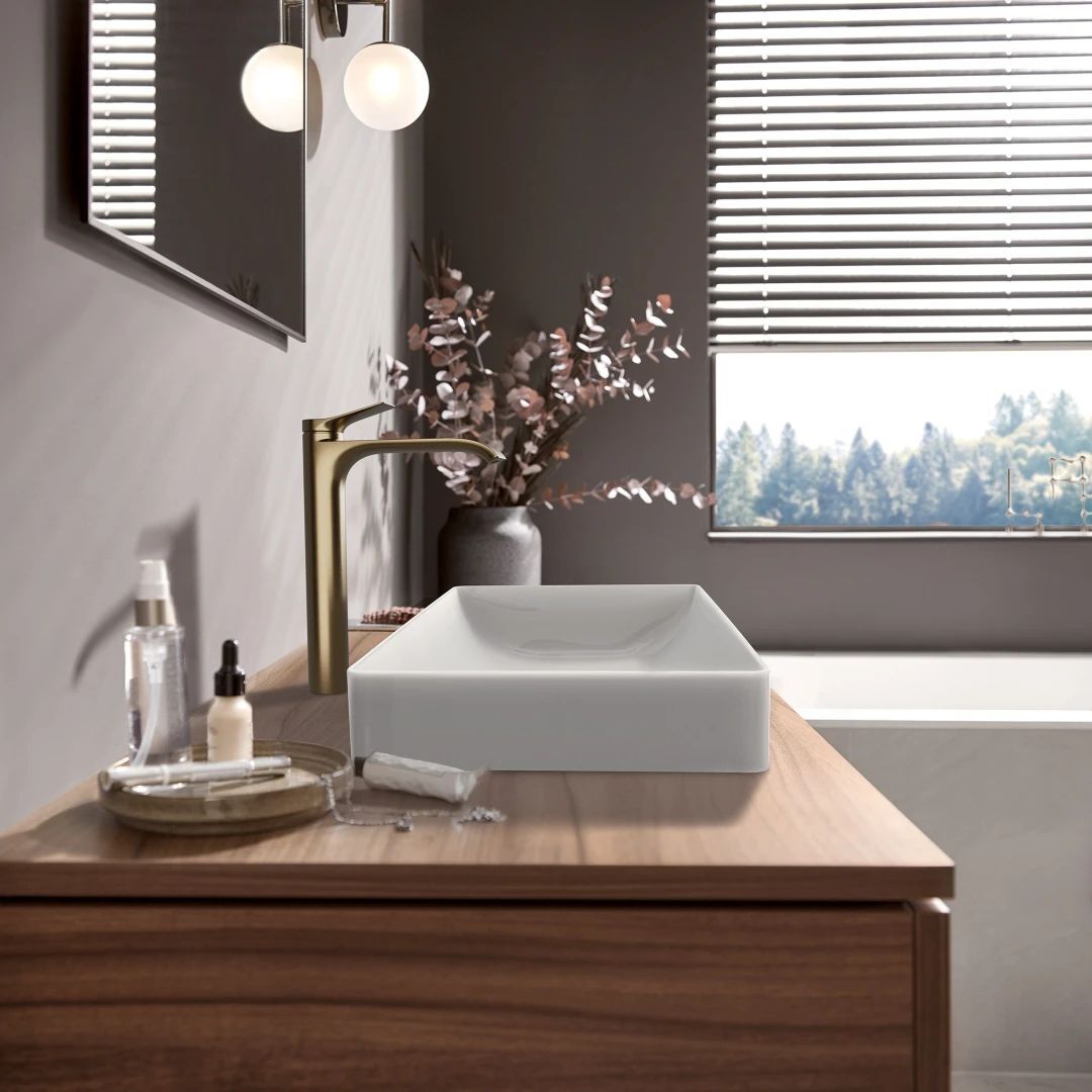 Смеситель для раковины Hansgrohe Vivenis 75044140 матовая бронза