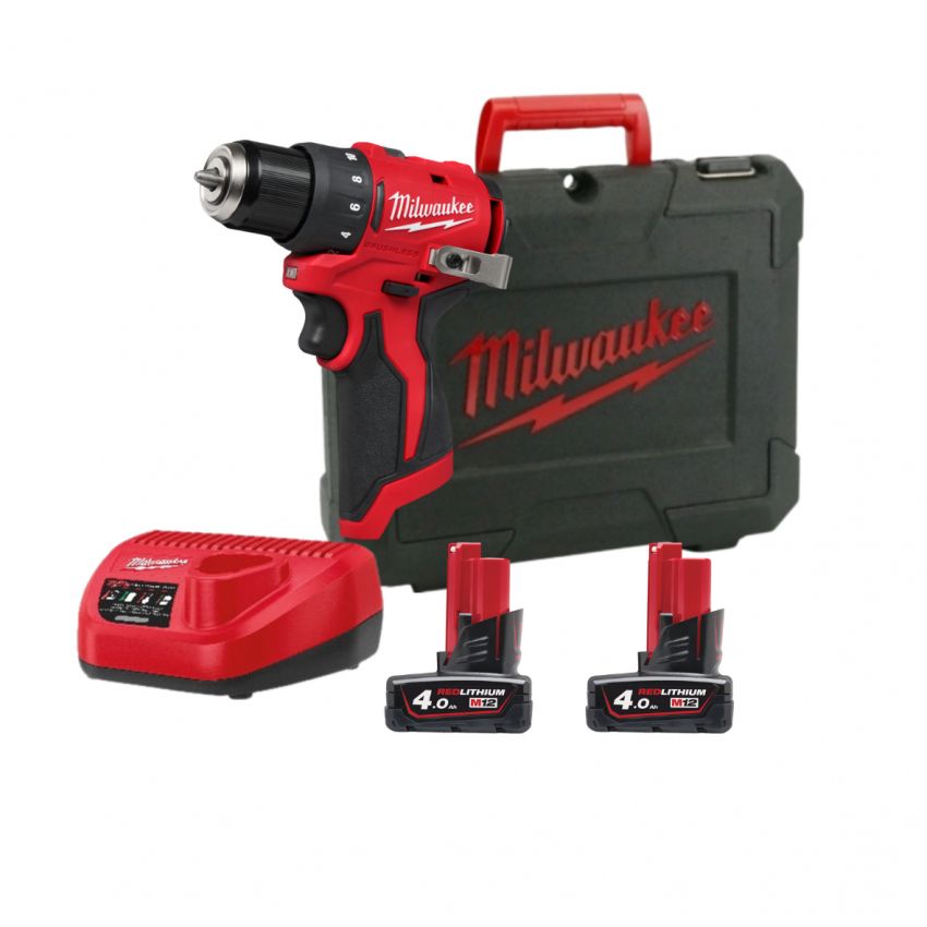 Аккумуляторная дрель-шуруповерт Milwaukee M12 BLDDRC-402C 4933499688