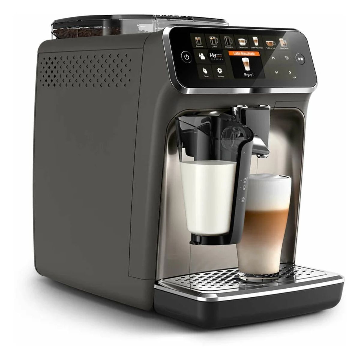 Кофемашина Philips EP5444 5400 Series LatteGo, светло-серый