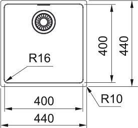Кухонная раковина Franke Maris MRX 110-40 122.0531.643, нержавеющая сталь
