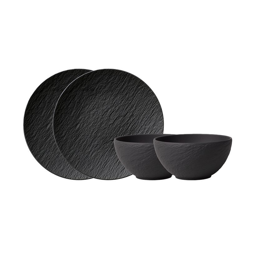 Набор посуды Villeroy & Boch Manufacture Dinner Set 1042396001 430мл 25см 4 штBlack