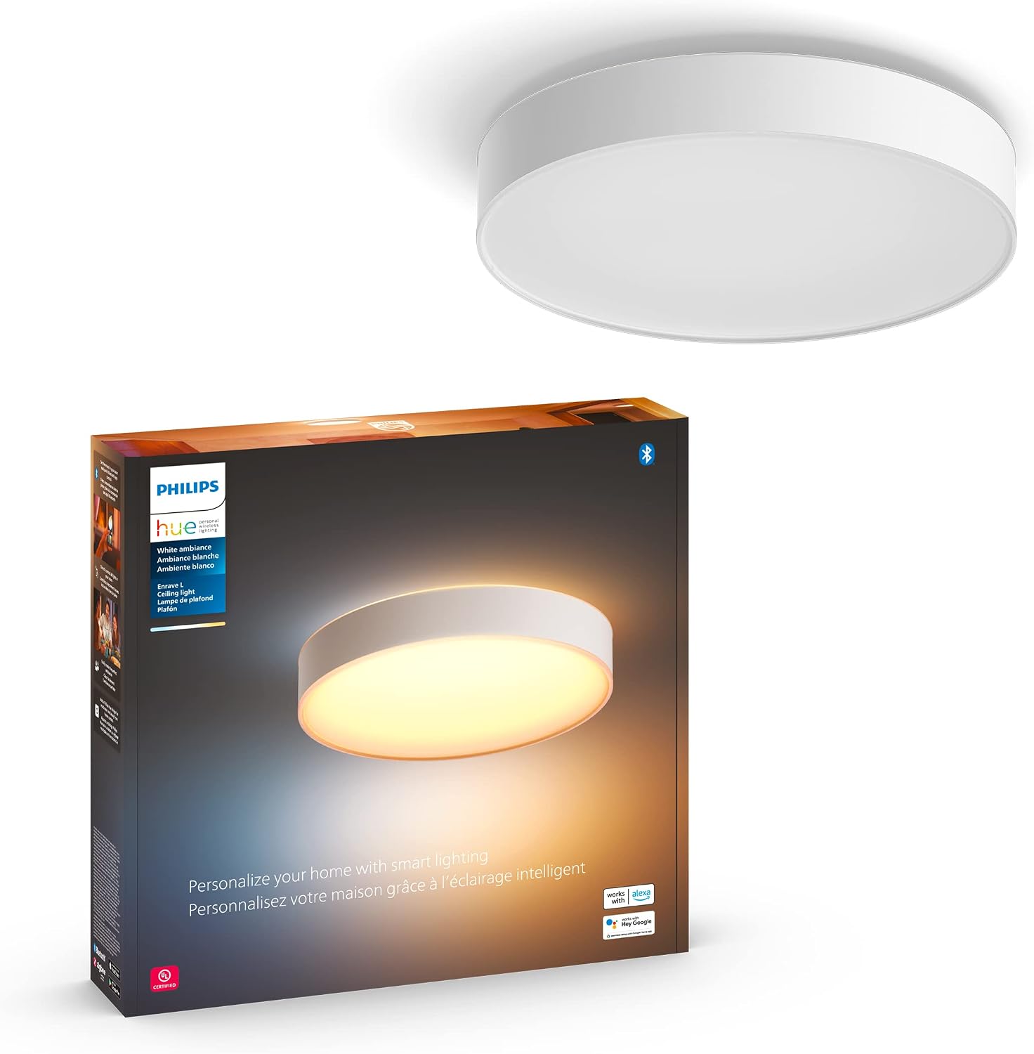 Умный потолочный светильник Philips Hue Enrave M white ambiance 915005996601, белый