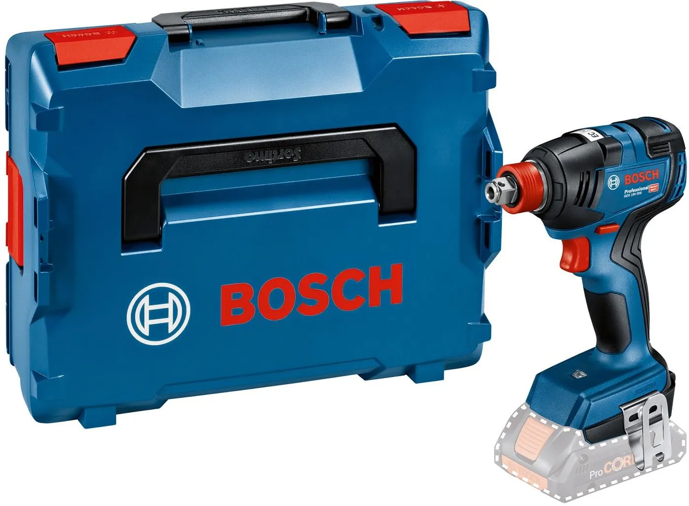 Аккумуляторный ударный гайковерт Bosch GDX 18V-200 Professional 06019J2205