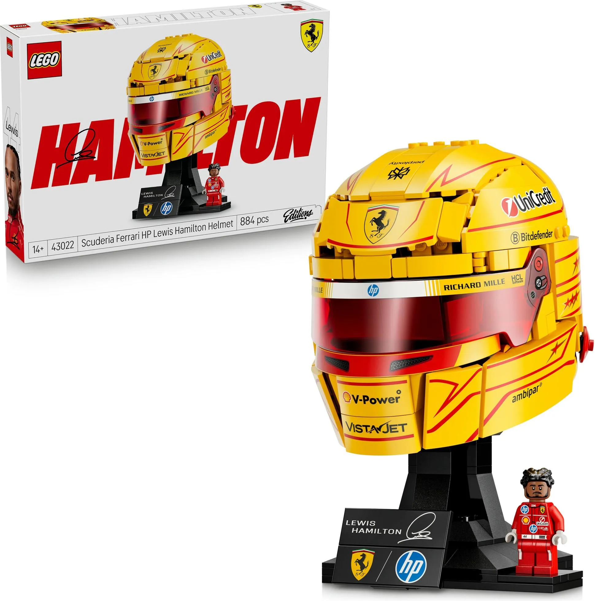 Конструктор LEGO Editions Formula 1 43022 Шлем Льюиса Хэмилтона Scuderia Ferrari HP