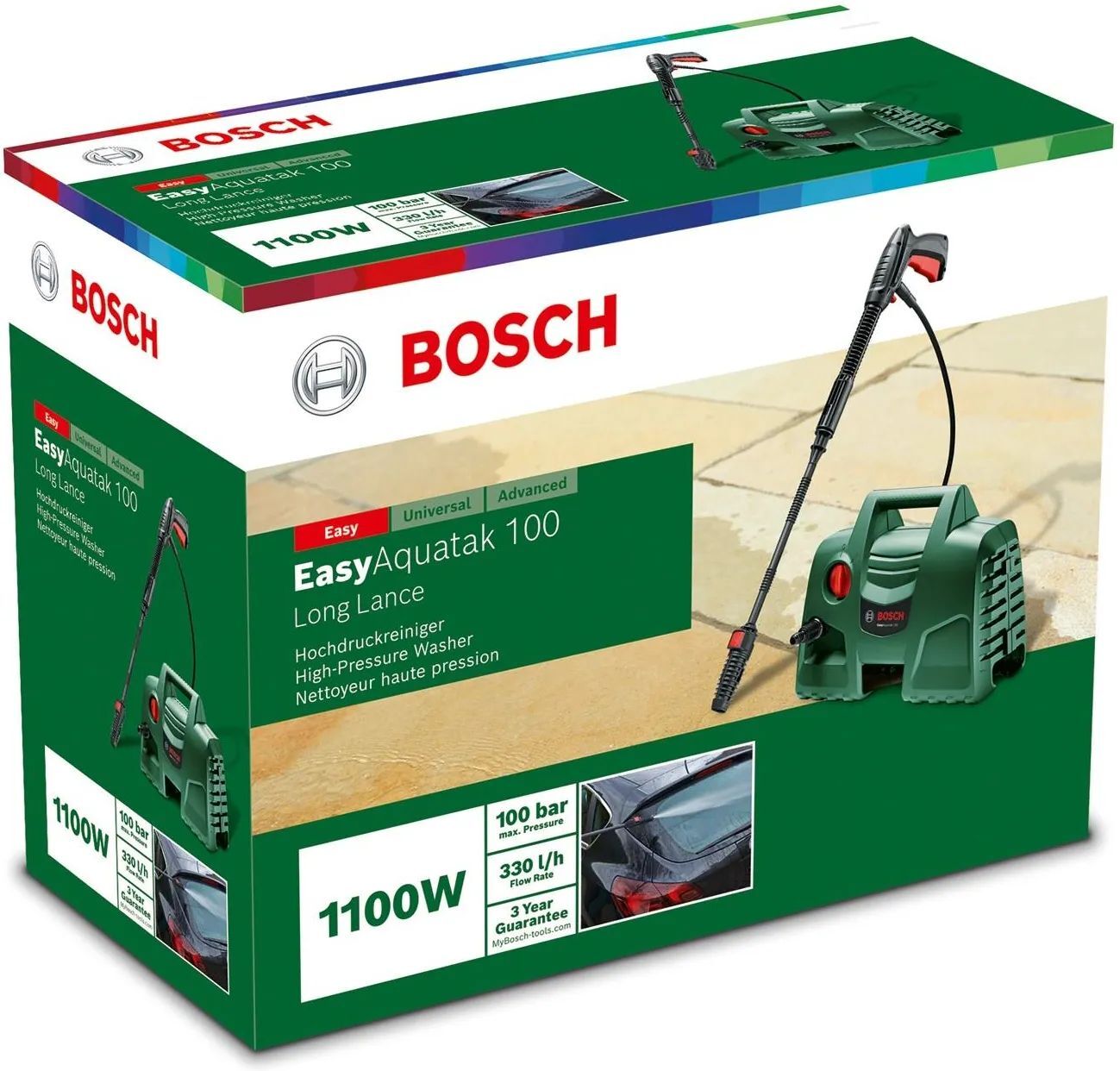 Электрическая мойка высокого давления Bosch EasyAquatak 100 (06008A7E01)