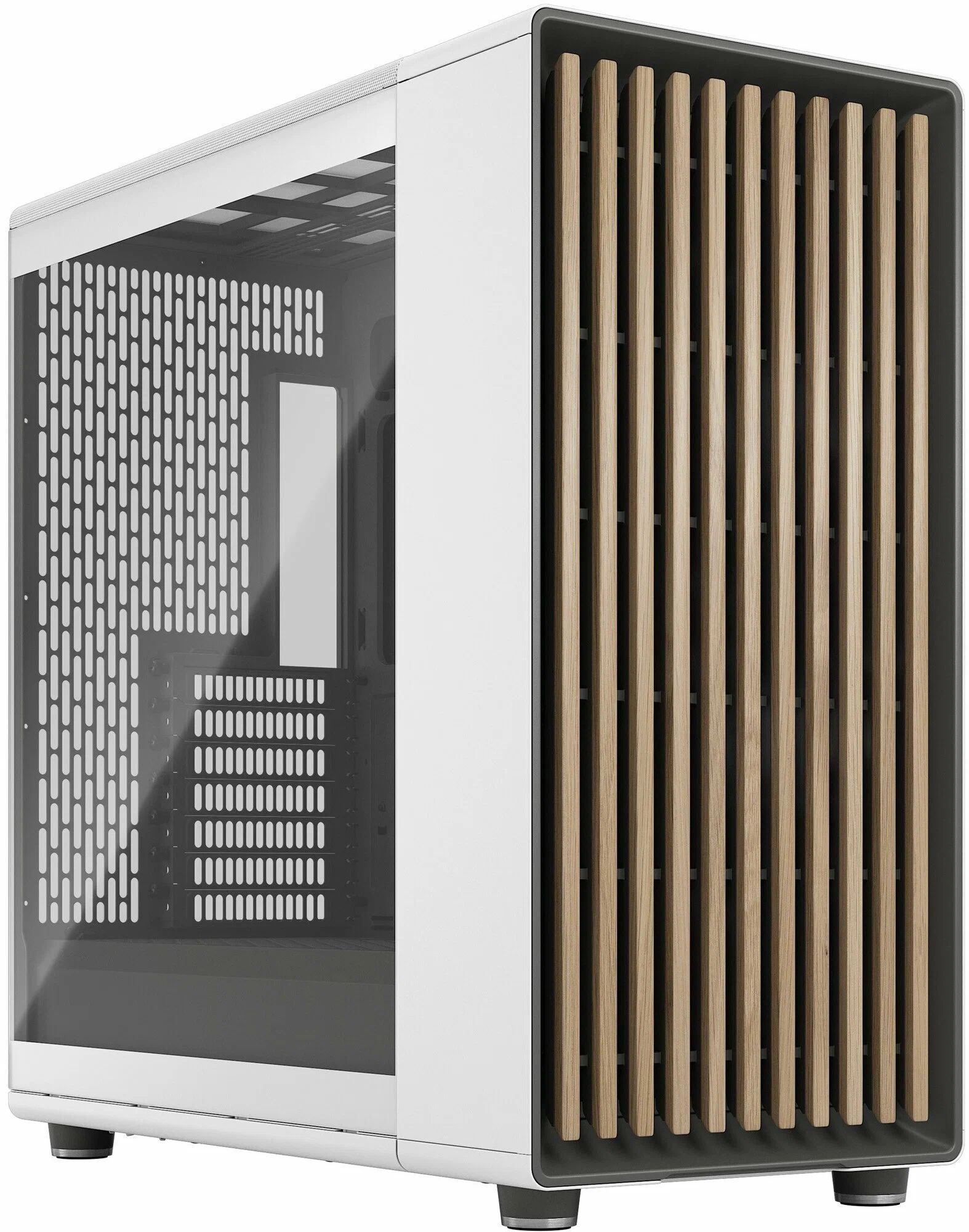 Корпус Fractal Design North XL Chalk White TG Clear Miditower (FDCNOR1X04), белый