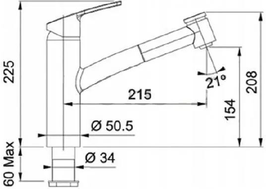 Кухонный кран Franke Smart Pull-Out Spray 115.0391.482, хром