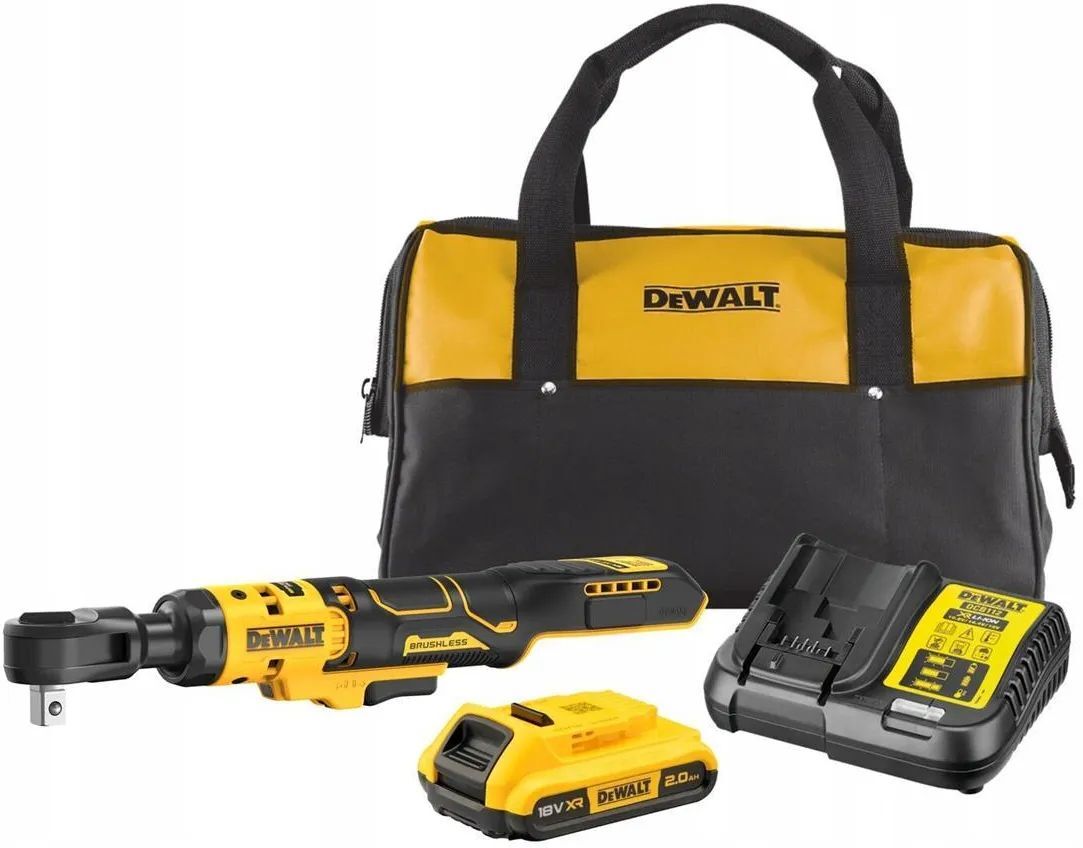 Аккумуляторный угловой гайковерт DeWalt DCF512D1-QW, с АКБ 2 Ач и ЗУ, в сумке