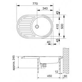 Кухонная раковина Franke ROG 611 114.0330.953, каменный серый
