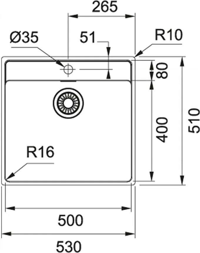 Кухонная раковина Franke Maris MRX 210-50 TL 127.0544.022, нержавеющая сталь гладкая матовая