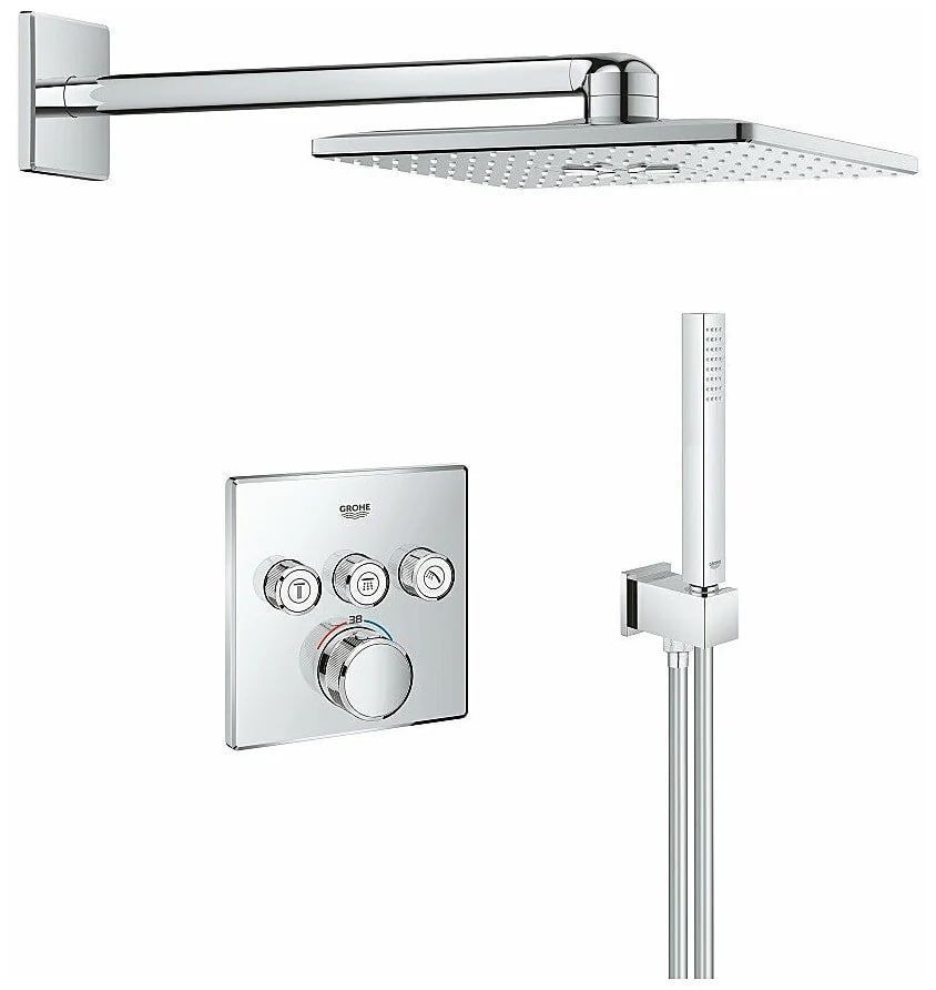 Верхний душ Grohe Rainshower SmartActive Cube 34706000, хром