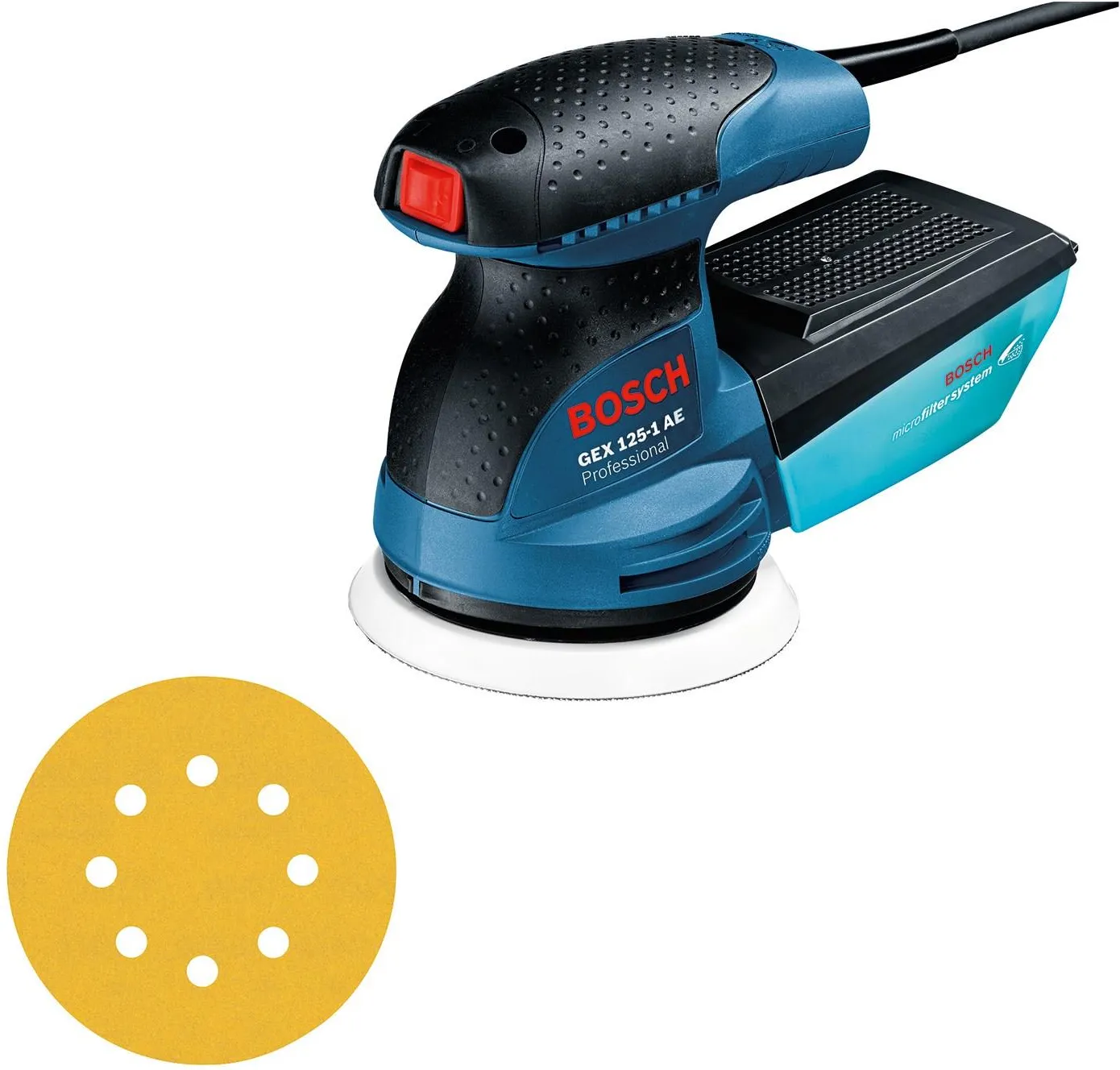 Эксцентриковая шлифовальная машина сетевая Bosch GEX 125-1 AE Professional 0601387500