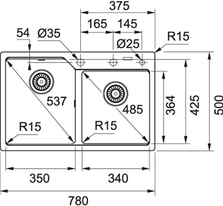 Кухонная раковина Franke UBG 620-78 114.0575.060, Каменный серый