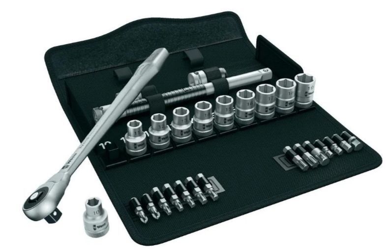 Wera торцевые ключи 10-19 мм 1/2 набор 28 cz. трещотка Zyklop Metal Push 05004077001