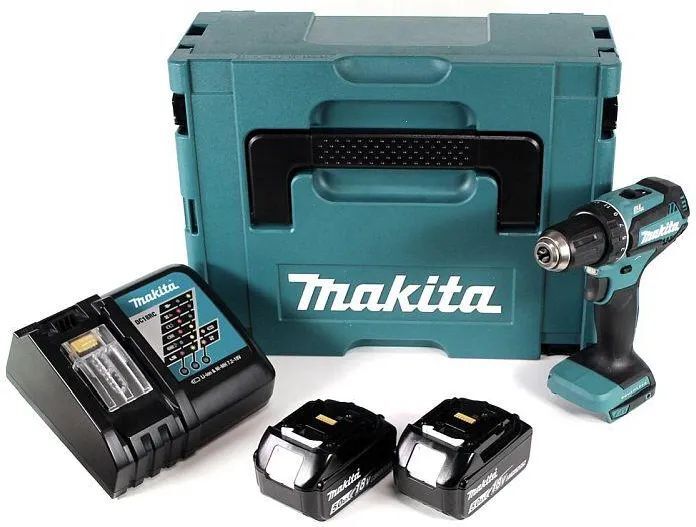 Ударная дрель Makita DDF485RTJ с АКБ 2x5,0 Ah и ЗУ