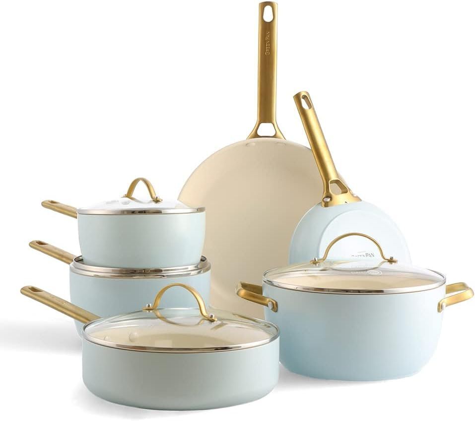 Набор кастрюль и сковородок Greenpan Padova, алюминий, голубой, 10 шт. CC005368-001