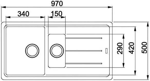 Кухонная раковина Franke Basic BFG 651-97 114.0676.274, Каменный серый
