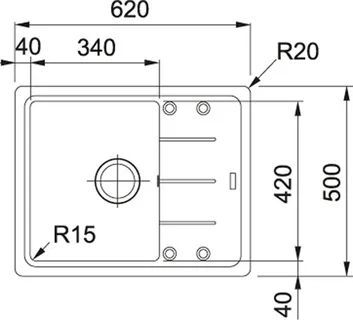 Кухонная раковина Franke Basis BFG 611-62 114.0283.974, ореховый