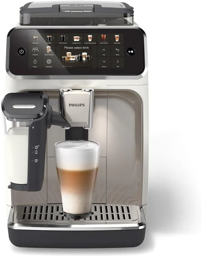 Кофемашина PHILIPS 5500 LatteGo EP5543/90, белая