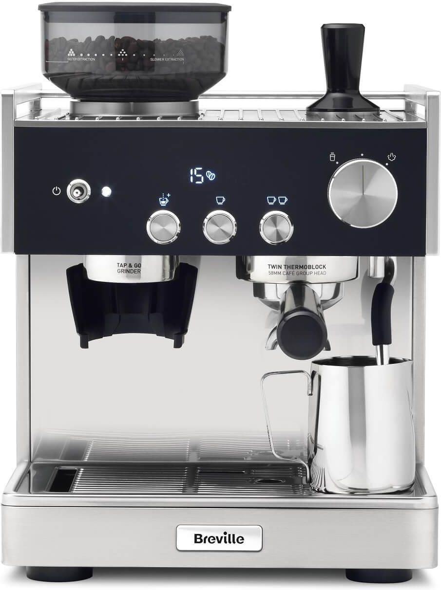Рожковая кофеварка Breville Barista Signature VCF161X, серебристая