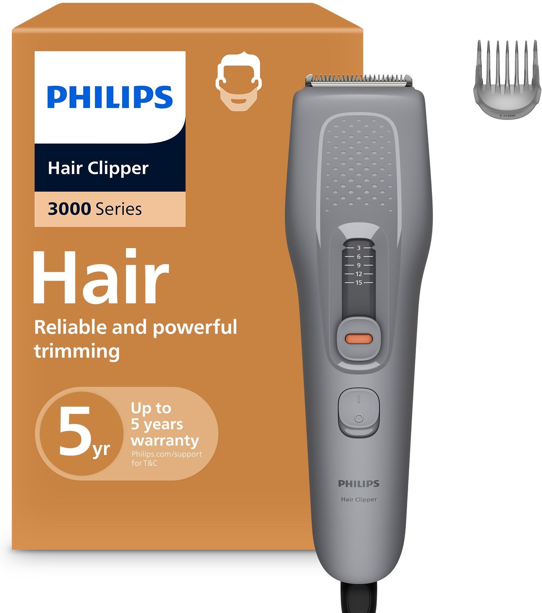 Машинка для стрижки волос Philips Series 3000 HC3722/15
