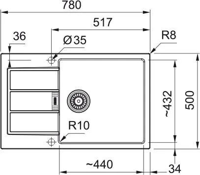 Кухонная раковина Franke Sirius S2D 611-78 XL 143.0676.418, бежевый