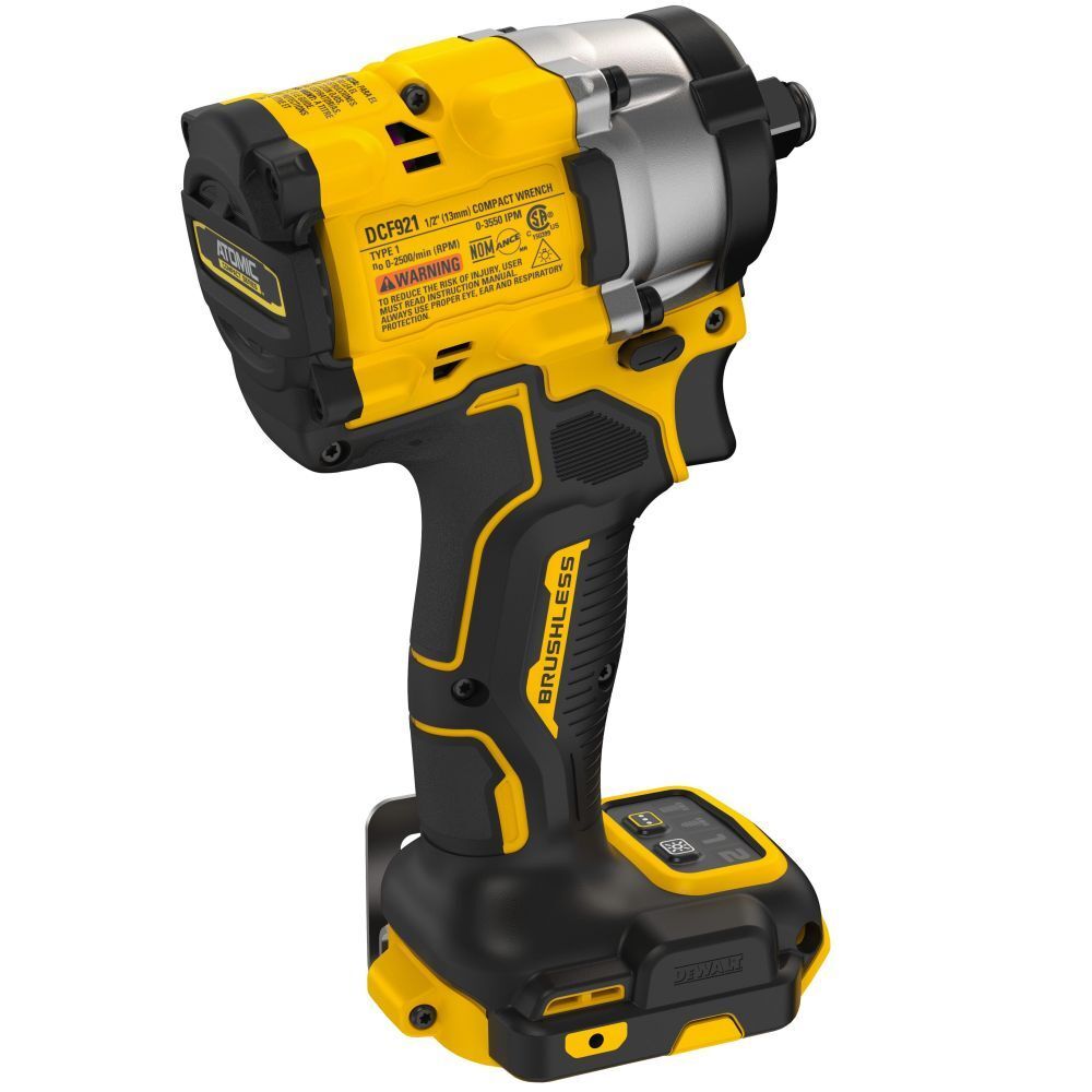 Аккумуляторный гайковерт 1/2" DeWalt DCF921P2GQW, 18 В, с 2 АКБ 5 Ач и ЗУ, в чехле