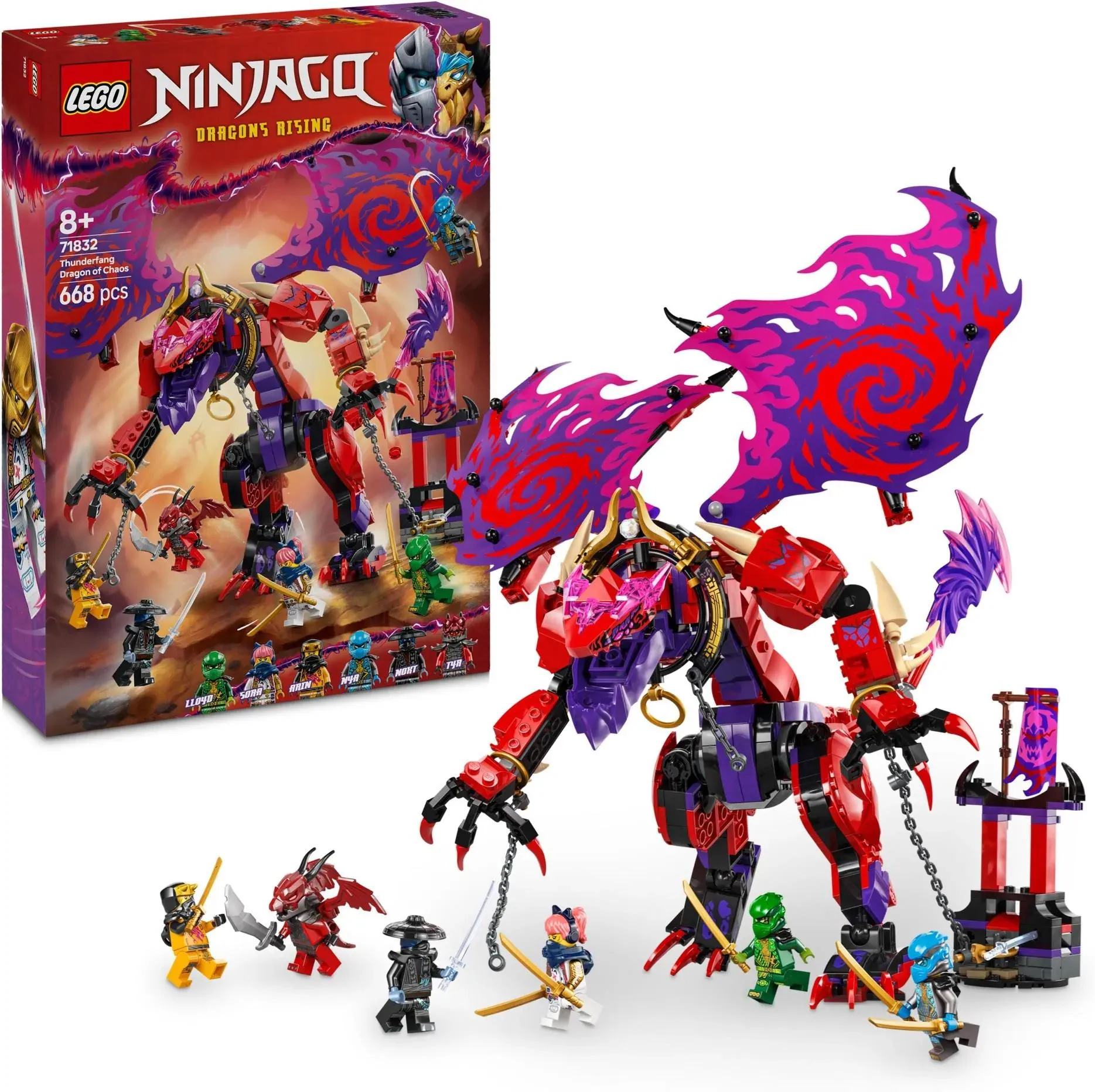 Конструктор LEGO NINJAGO 71832 Дракон хаоса Келдора