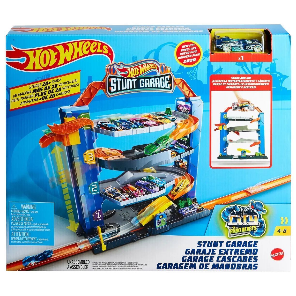 Игровой набор Hot Wheels City Переносной гараж многоуровневый GNL70