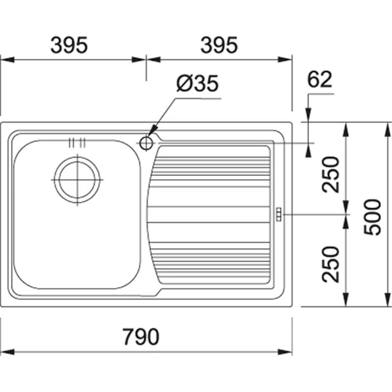Кухонная раковина Franke Logica LLX 611 101.0086.232, нержавеющая сталь, шелк