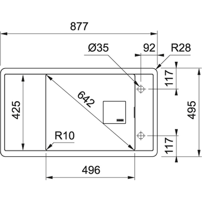Кухонная раковина Franke Fresno FSG 611-88 114.0651.012, матовый черный