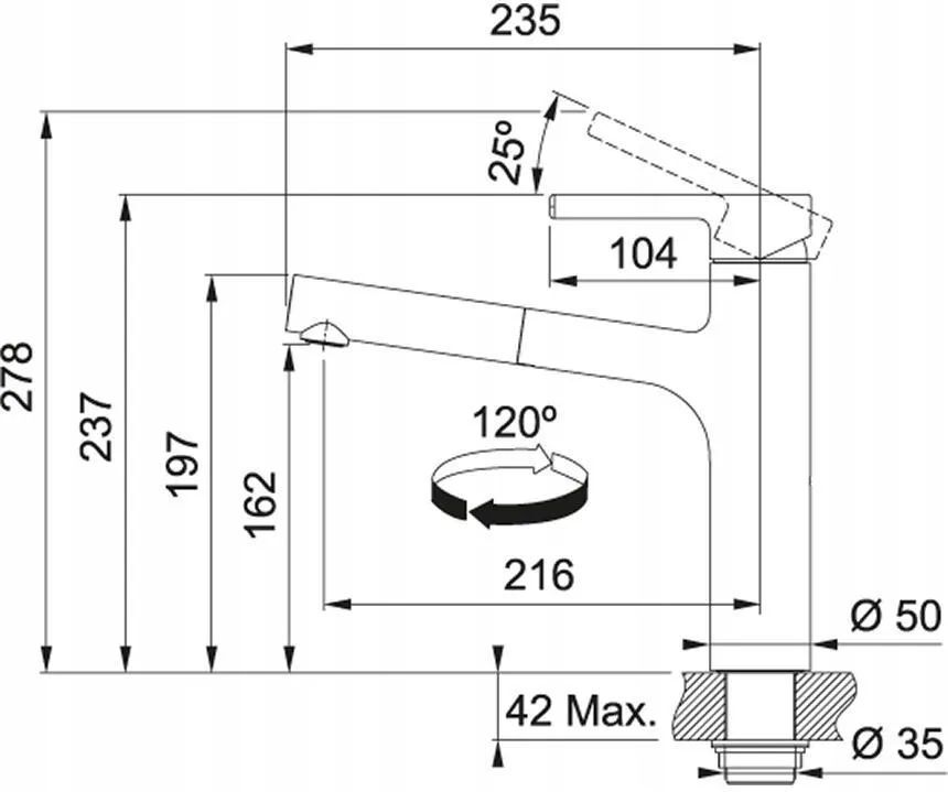 Кухонный кран Franke Centro pull-out window 115.0600.138, хром
