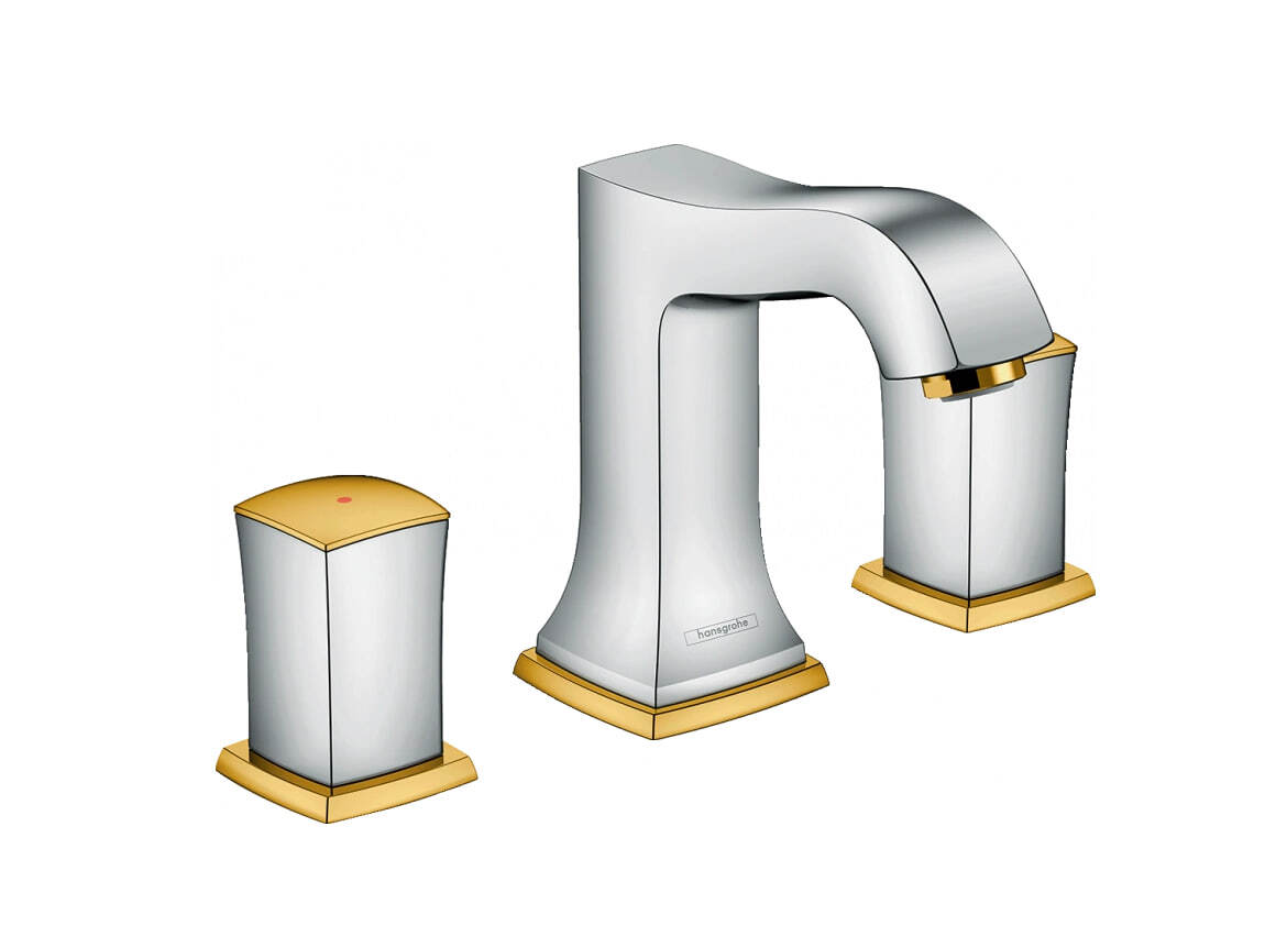 Смеситель для раковины Hansgrohe Metropol Classic 110 хром/матовое золото 31304090